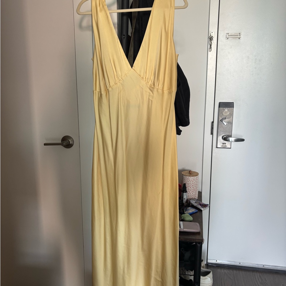 Abercrombie & Fitch Yellow Plunge Sundress